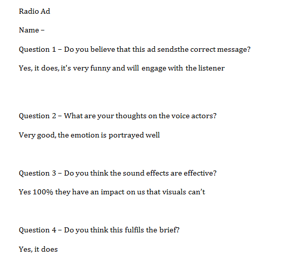 radio ad feedback 2